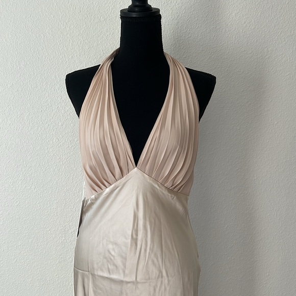 NWT Reformation Wyn Silk Dress in Prosecco Size 6 - Picture 3 of 11